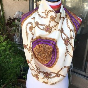 100% silk scarf. Chains and tassels